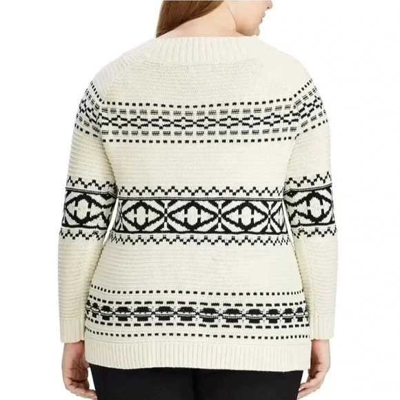 {Chaps} 🆕️ PLUS SIZE Fairisle Sweater - Picture 2 of 9